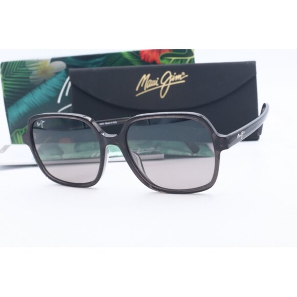 Maui Jim Little Bell MJ 860-11 Black Cat Eye Sunglasses Gray polarized Lens 55mm